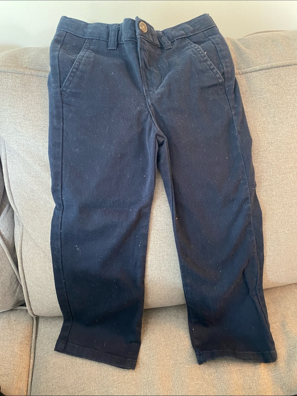 Boys CHAPS - Classic Navy Straight-Leg Pants size 4